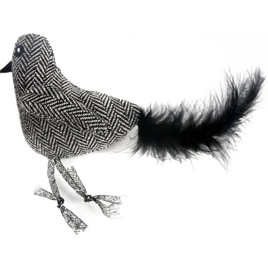 Игрушка Petpark для кошек "Птичка с перьями", серая фото 1