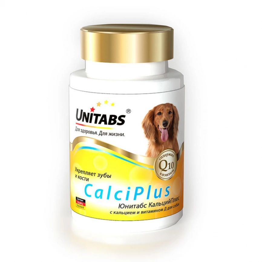 Добавка для собак Unitabs CalciPlus, 100 табл фото 1
