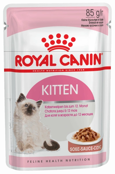 Корм Royal Canin Kitten для котят до 12 месяцев в соусе 85 г фото 1