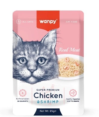 Wanpy Cat Паучи для кошек с курицей и гребешком 85 г фото 1
