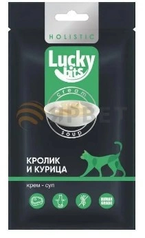 Лакомство Lucky Bits для кошек крем-суп из филе кролика и курицы 5*20 г фото 2