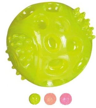 Игрушка для собак Trixie Flashing "Мячик светящийся" Ball силиконовый, 6 см фото 2