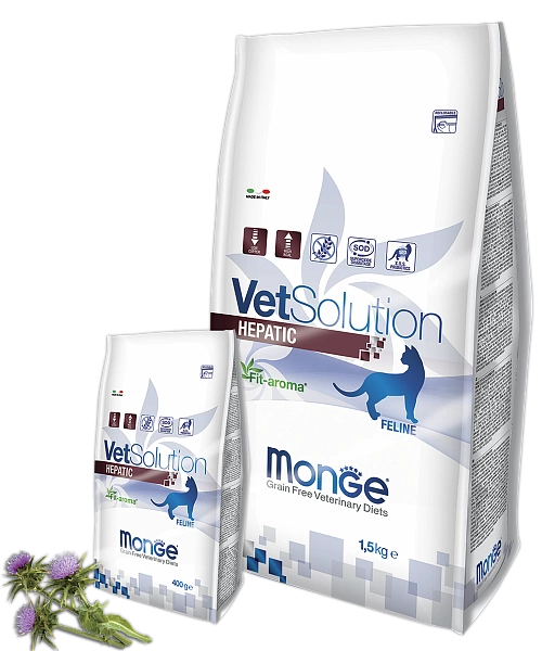 Корм Monge Vet Solution Hepatic при заболеваниях печени для кошек 1,5 кг фото 1